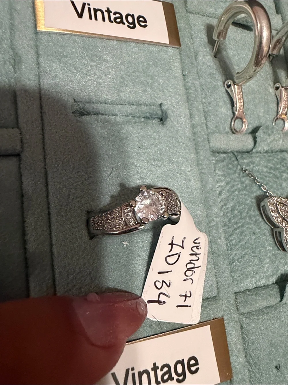 Sterling silver cz engagement ring size 8